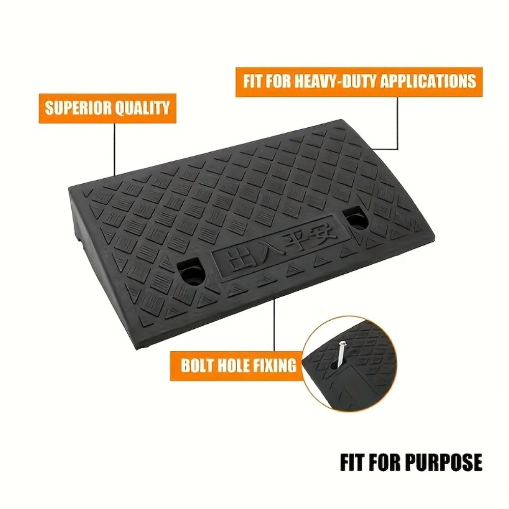 Curb Ramp Heavy Duty Plastic 3000 lb Portable Lightweight for Car SUV Motorcycle Bike Wheelchair Scooter Driveway Sidewalk Loading Dock Garage Outdoor Use Mobility Aid Ramp 2/4 Pack Black