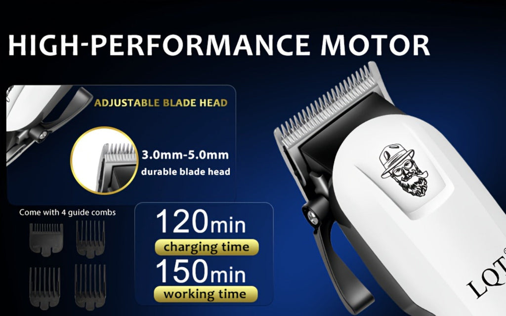 Electric Hair Clipper Set for Men - Professional Cordless Hair Trimmer Kit with Hairdressing Tools, Portable Shaver, Home Barber Set, Gift for Him