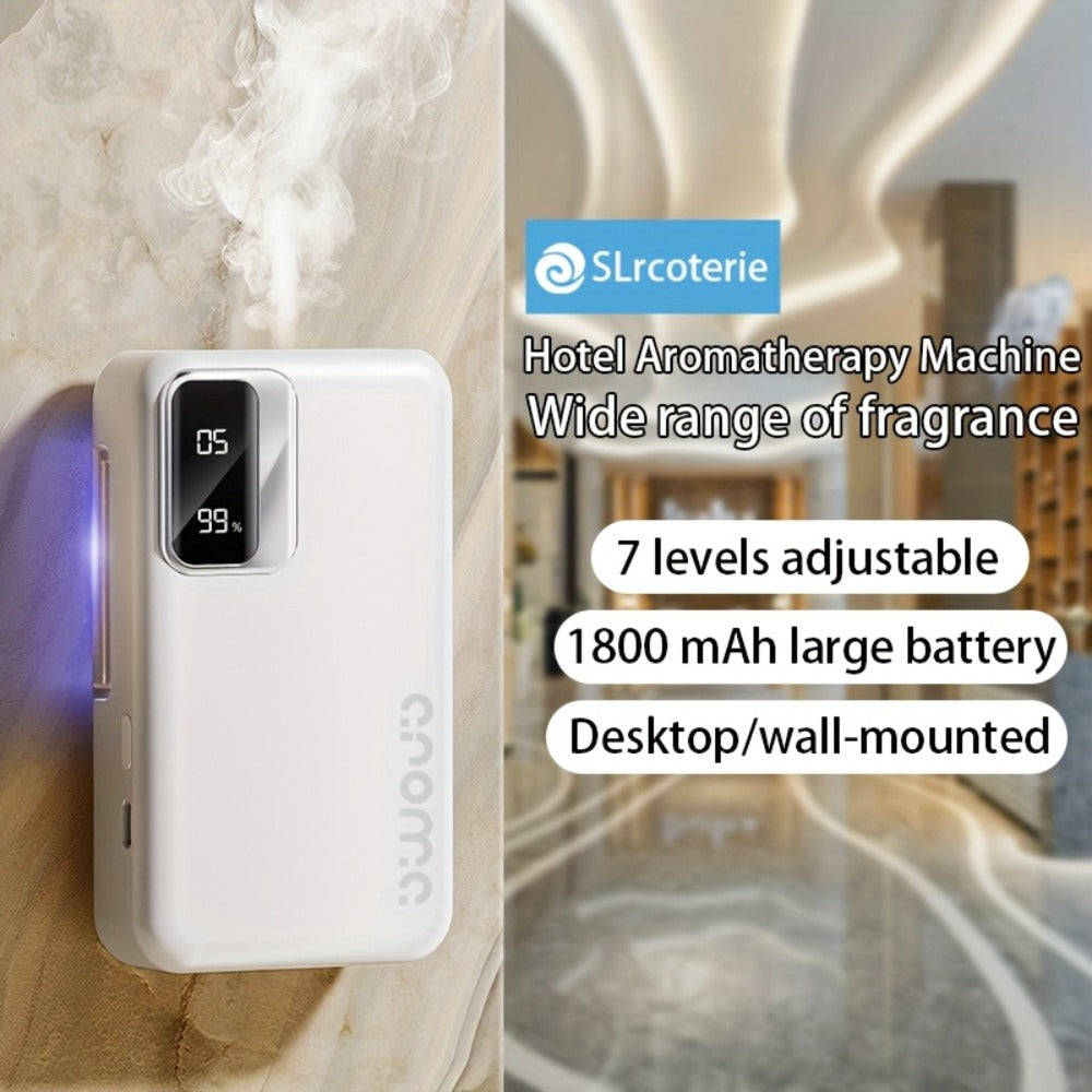 Aromatherapy Diffuser Smart Digital ¨C 1800mAh 7-Speed Sonic Essential Oil Diffuser Humidifier with USB Charging, Digital Display, Fine Mist for Bedroom Bathroom Office Home, Up to 20 Days Use