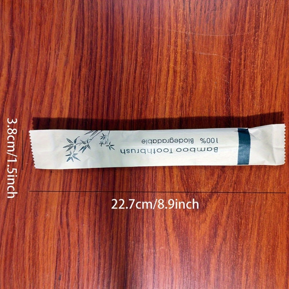 Bamboo Toothbrushes 20-Pack Soft Bristles - Individually Wrapped Eco-Friendly Wood Handle for Sensitive Teeth & Gums, Daily Oral Care Home Travel Hiking