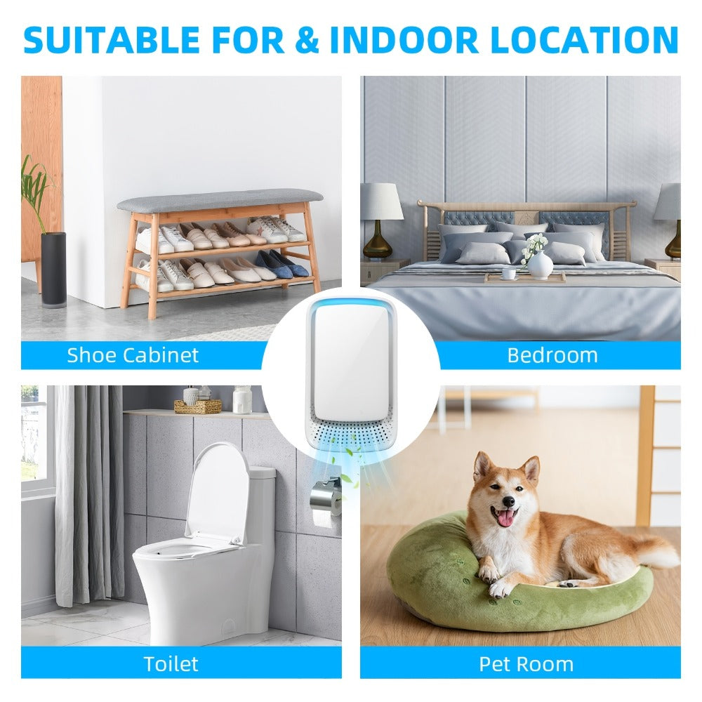 Plug-in Ionic Air Purifier Filterless Silent Odor Neutralizer for Home Bedroom Bathroom Office Gym Pet Odor Smoke 24/7 Freshener Zero Maintenance Compact Space-Saving Design 2 4 6 Pack