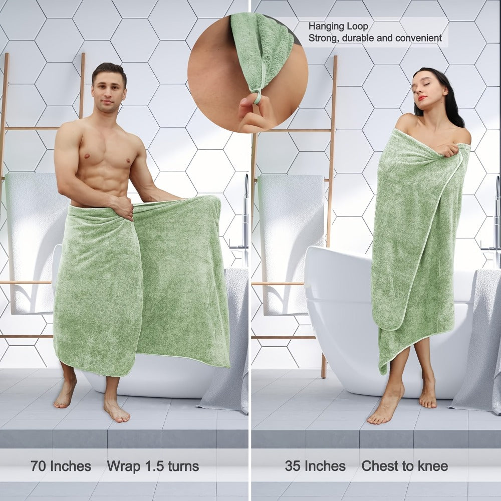 Bath Towel Set 20 Piece 100% Microfiber Absorbent Quick Dry Soft Extra Large Bath Sheets 8 Bath Towels 12 Washcloths Home Bathroom Spa Gift White Beige Gray Blue Green Purple