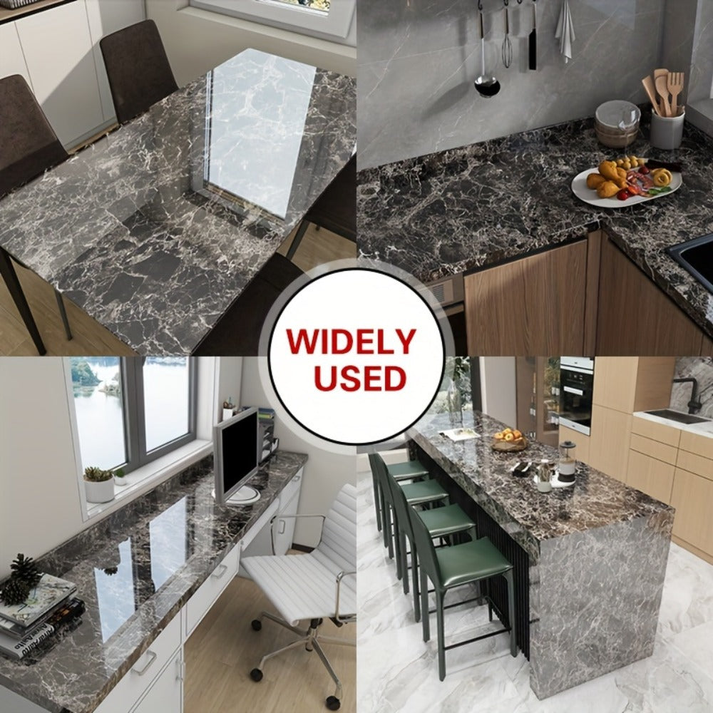 Marble Peel and Stick Wallpaper Roll - Waterproof Oil-Proof Self-Adhesive Wall Contact Paper for Kitchen Backsplash Bathroom Countertop