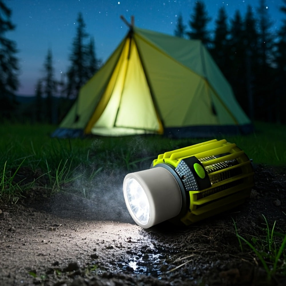 Mosquito Repellent 3-in-1 USB Rechargeable Portable LED Lantern, Indoor Outdoor Bug Repeller Camp Light with SOS Emergency Mode for Home Backyard Patio Camping Hiking Travel