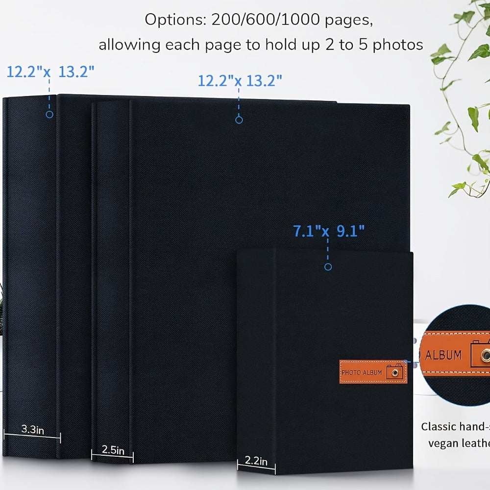 Photo Album 4x6 200 & 1000 Pockets with Label ¨C Linen Hardcover Memory Book for Wedding, Baby, Travel, Anniversary, Birthday & Graduation Gifts