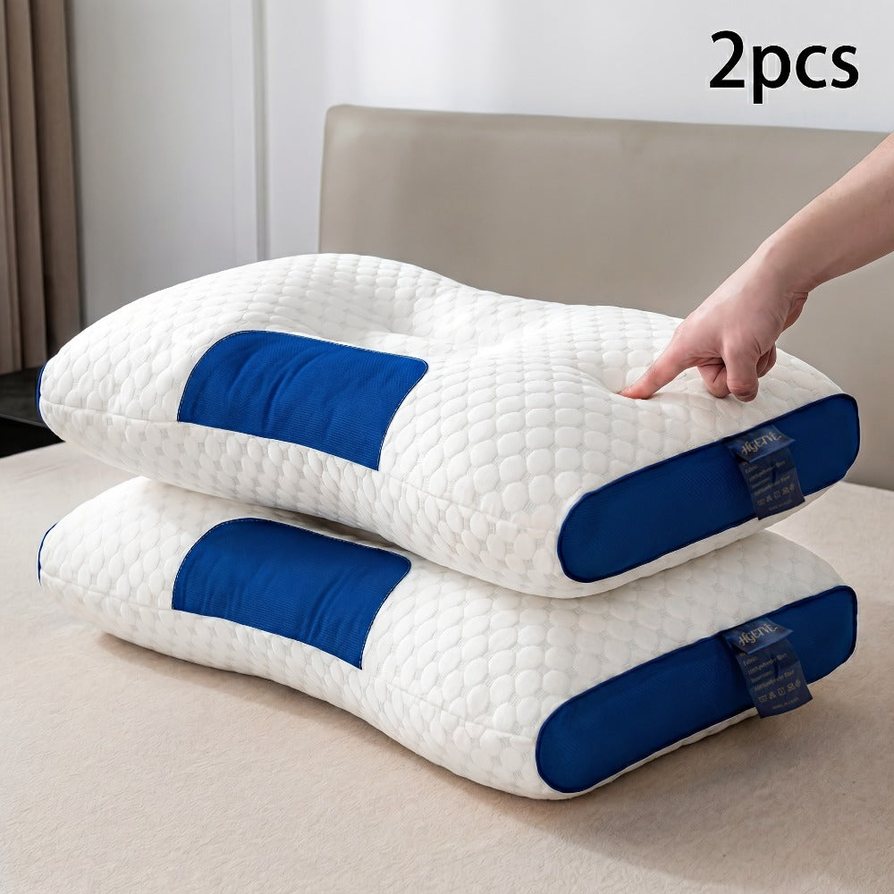 Neck Pillow 2 Pack ¨C Breathable Memory Foam Travel Pillow with Removable Zippered Cover, Ergonomic Cervical Support for Neck & Shoulder Pain Relief