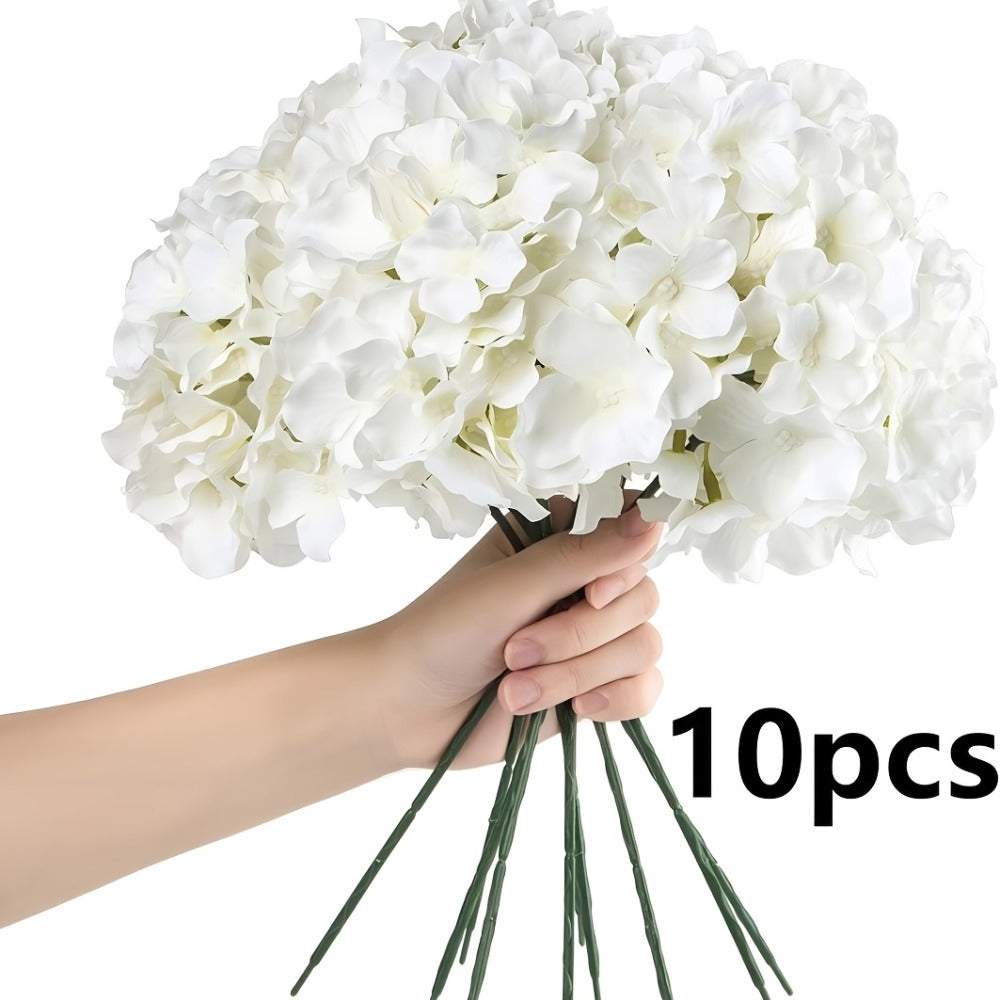 Artificial Hydrangea Flowers 20pcs 16 Inch | Silk Fake Hydrangea Stems for Wedding Home Bedroom Kitchen Decor | Birthday Christmas Exhibition Display in Blue White