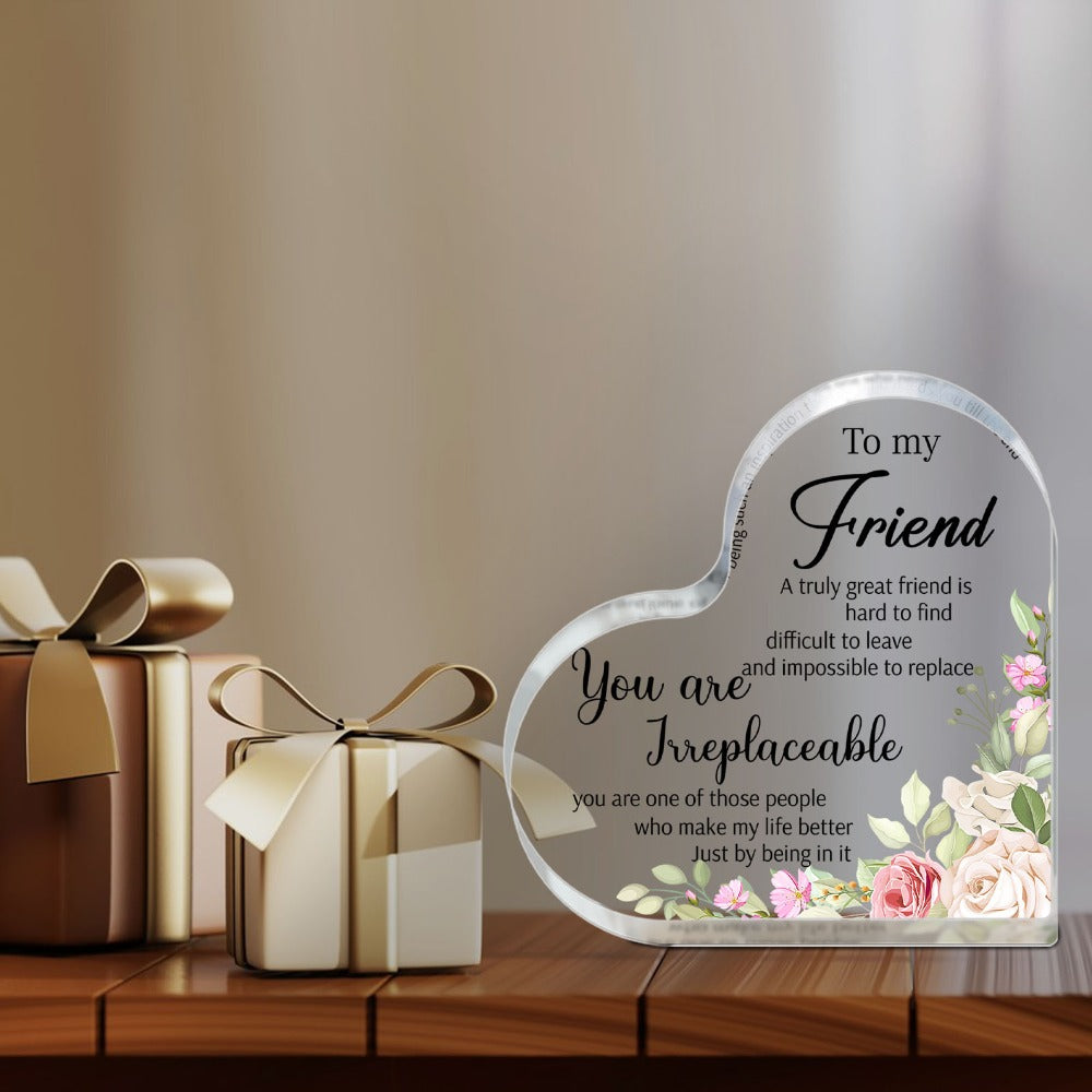 Sunflower Acrylic Friendship Gift for Women ¨C Bestie Birthday Christmas Thank You Present Unbiological Sister BFF Keepsake