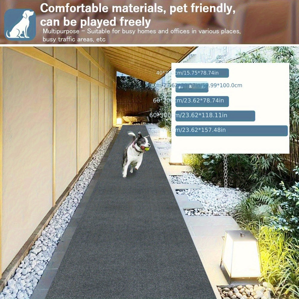 Striped Runner Rug Non-Slip Machine Washable ¨C 100% Polyester PVC Backing Indoor Outdoor Hallway Mat, Soundproof 0.2¡± Thick Carpet for Kitchen, Patio & Entryway ¨C 5 Colors, 4 Sizes