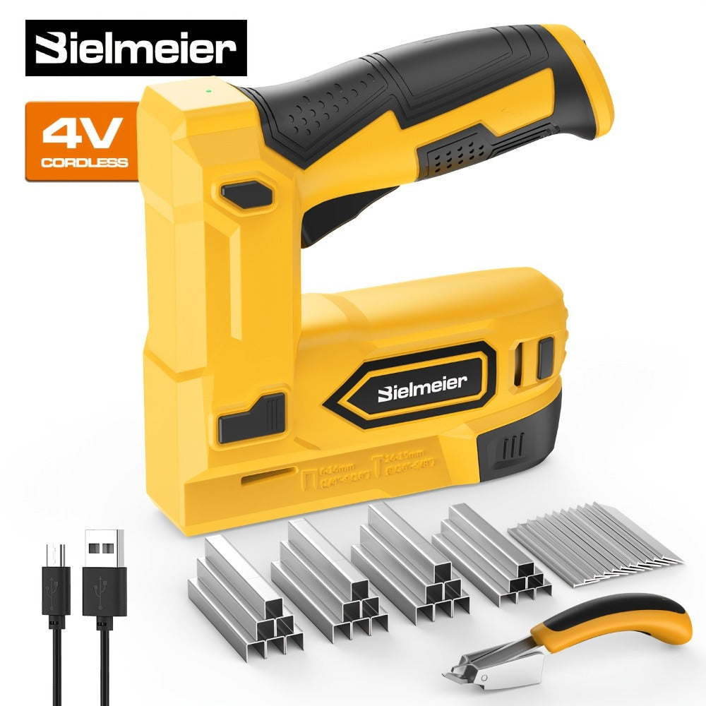 Cordless Stapler Nailer 2-in-1, 20V/4V Brad Nailer Without Compressor, Lightweight with Safety Striker Guard, Battery & Charger Included, 1600/2000 Nails & Staples, for Carpentry, Upholstery & DIY Projects