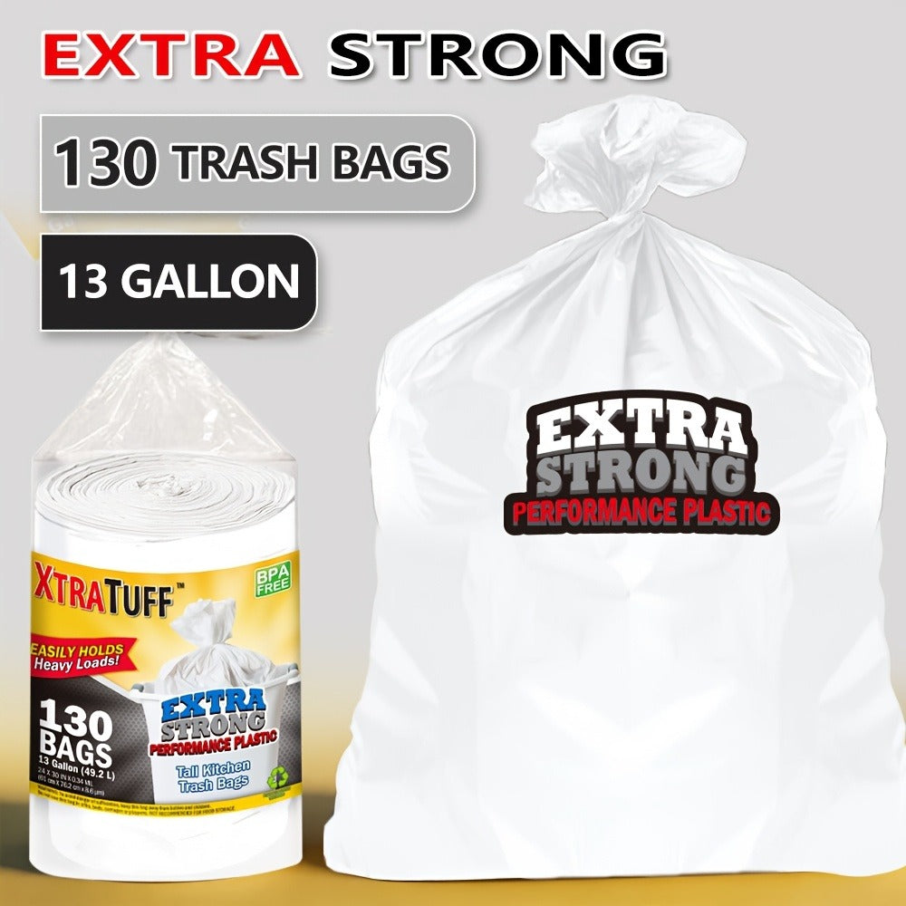 13 Gallon Trash Bags Heavy Duty ¨C Expandable Drawstring & Clear Garbage Bags, Leak-Resistant Odor-Control Liners for Kitchen, Bedroom, Office, Outdoor Use (44/85/104/170/180/360 Count)