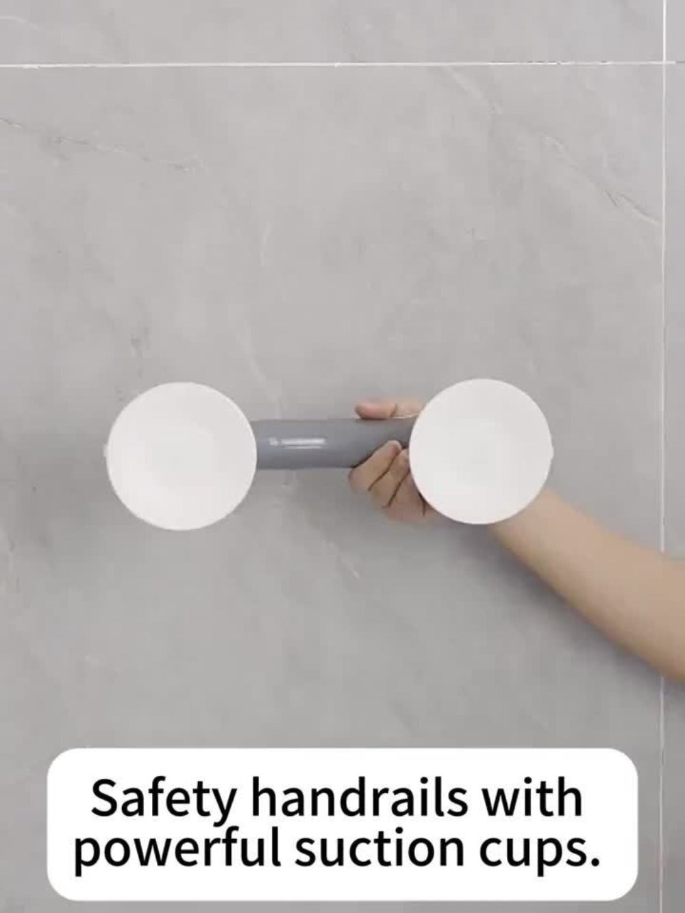 Grab Bars for Bathroom 2pcs Suction Cup No Drill Shower Handle for Elderly Adjustable Height Non-Slip Safety Rail Toilet Fall Prevention Handrail Easy Install