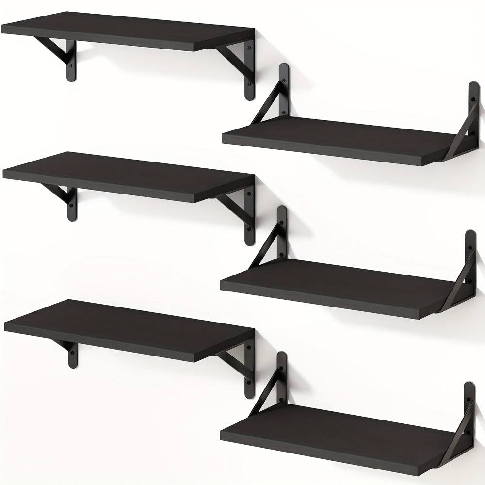 Floating Shelves for Wall ¨C 3 or 6pcs Heavy Duty Farmhouse Wall Shelves for Bedroom, Bathroom, Living Room & Kitchen Decor ¨C Long Ledge Shelf for Storage & Display (Multiple Colors & Sizes)