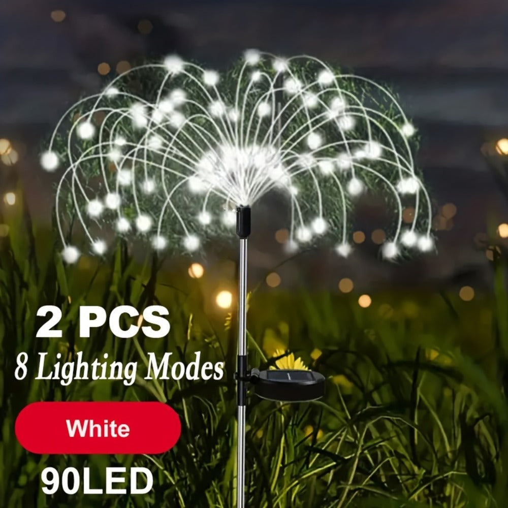 Solar Fireworks Lights Outdoor ¨C 60 to 420 LED Solar Garden Fairy Lights with 8 Modes, Waterproof Copper Wire Sparkler Lights for Garden, Patio, Yard, Pathway & Holiday Decoration