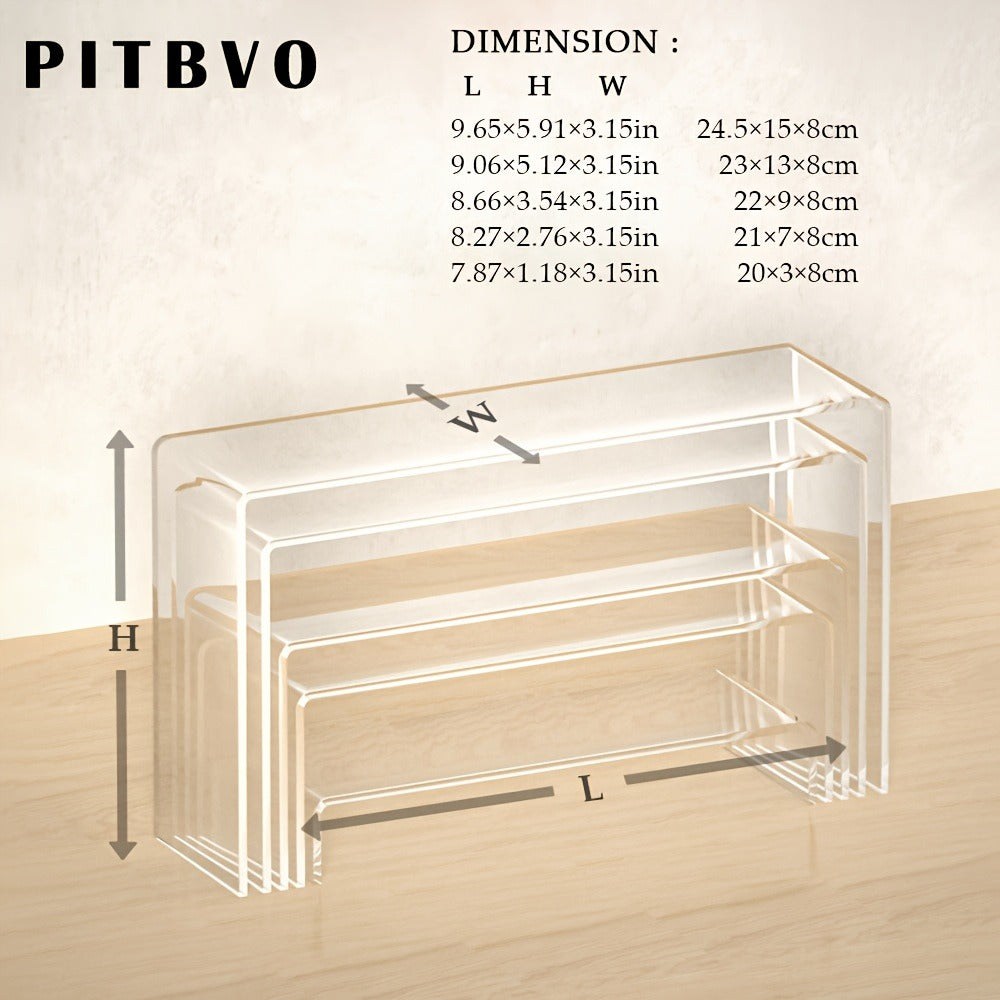 Acrylic Display Risers Clear Transparent Stands for Funko Pop Figures, Cupcakes, Jewelry, Perfume Bottles ¨C Multi-Size Display Shelf Organizer for Home, Store & Craft Show ¨C 10 or 20 Piece Set Large Size