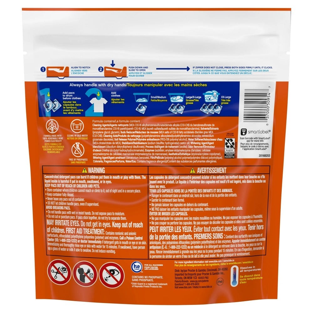 Tide PODS Liquid Laundry Detergent Packs Spring Meadow Scent 16 Count Pre-Measured Pods Stain Remover HE Compatible Top Load Front Load Washing Machine