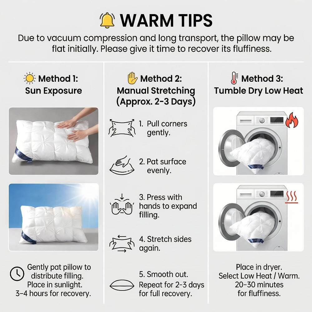 Pillows 2 Pack Queen King Size ¨C Luxury Hotel Quality Deep Sleep Neck Support Pillow High Fluffiness Soft Breathable Fabric All Season Bed Pillow Set