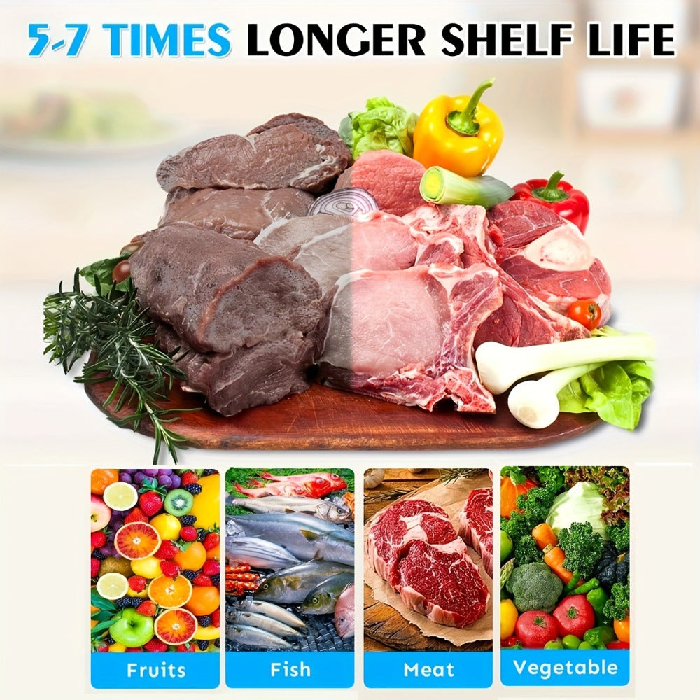 Vacuum Sealer Bags Reusable Airtight Food Storage Bags Multiple Sizes ¨C No Power Needed, Keep Meat, Fruits & Vegetables Fresh Longer, BPA-Free Roll Bags for Kitchen Organization & Meal Prep