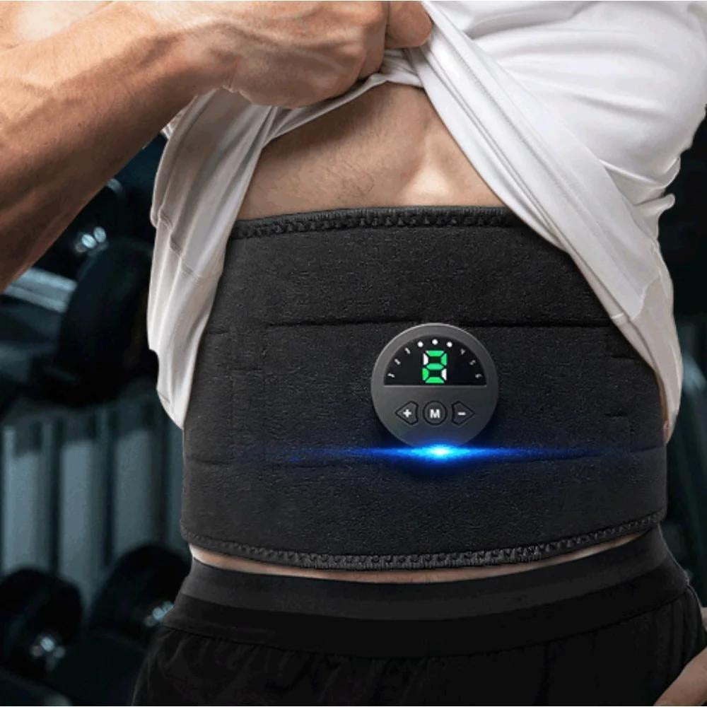 Ab Stimulator FDA Cleared ¨C EMS Abdominal Muscle Trainer Belt, USB Rechargeable Fitness Equipment for Core Toning, Abdominal Massage & Muscle Training | Home Gym Workout Belt for Adults