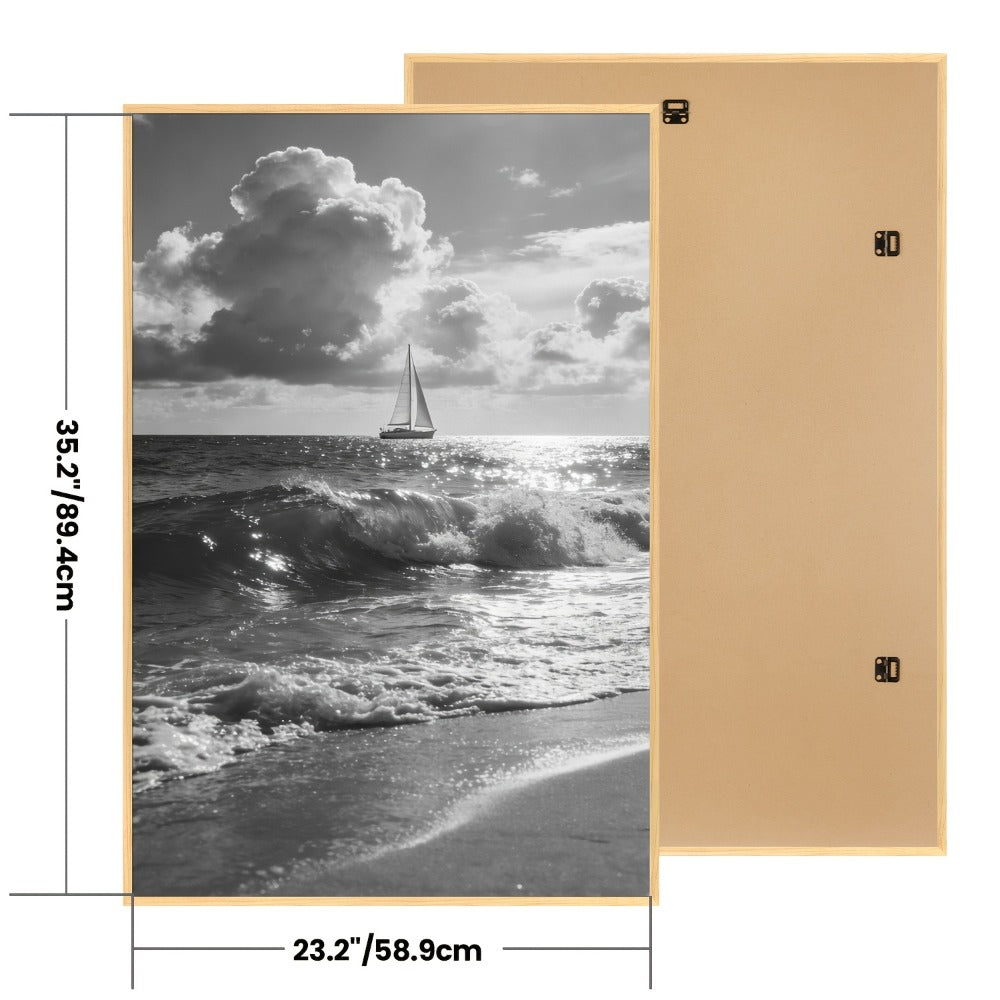 24x36 Poster Frame 3 Pack - Black & Natural Picture Frames 24x36 Inch, Scratch-Proof Lightweight Plastic, Slide-In Assembly, Horizontal or Vertical Wall Mount for Photo Gallery Art Display