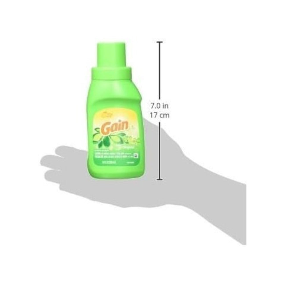 Gain Aroma Boost Liquid Laundry Detergent Original Scent 12 Pack - 10 fl oz HE Compatible 6 Loads per Bottle, Long-Lasting Freshness Up to 6 Weeks, Works in All Washing Machines Including Cold Water