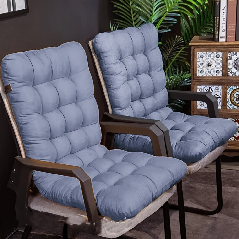 Outdoor Lounge Chair Cushion Set 1 or 2pcs Polyester Soft Machine Washable with Straps Full Back Support for Garden Patio Furniture Indoor Outdoor Seating Multiple Colors