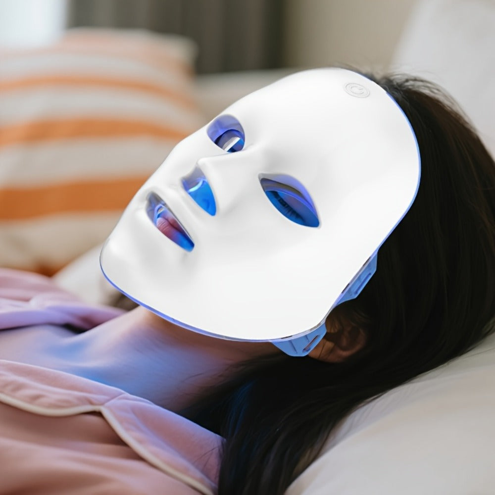 Portable 7-Color LED Facial Mask Device ¨C USB Rechargeable Home Beauty Skincare Tool for Face Care, Anti-Aging & Acne, Perfect Gift for Girlfriend & Valentine's Day