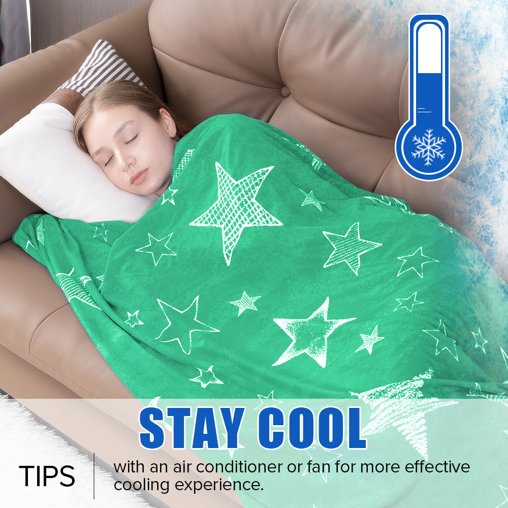 Cooling Blanket for Hot Sleepers - Summer Lightweight Breathable Throw Blanket Double-Sided Soft Cool Blanket for Bed Couch Sofa Night Sweats Hot Flashes Relief Tie-Dye & Solid Colors