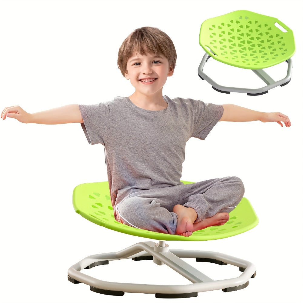 Sensory Spinning Chair for Kids with Autism & ADHD, Ages 3-18, 220LBS Capacity Swivel Sit and Spin Chair to Improve Focus & Body Balance, Calming Sensory Toy for Teens, Indoor Outdoor No Assembly