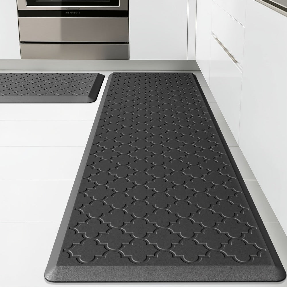 Anti Fatigue Kitchen Mat Set 2 Piece Cushioned Non-Slip Standing Mat for Kitchen Sink Office Laundry Floor Comfort