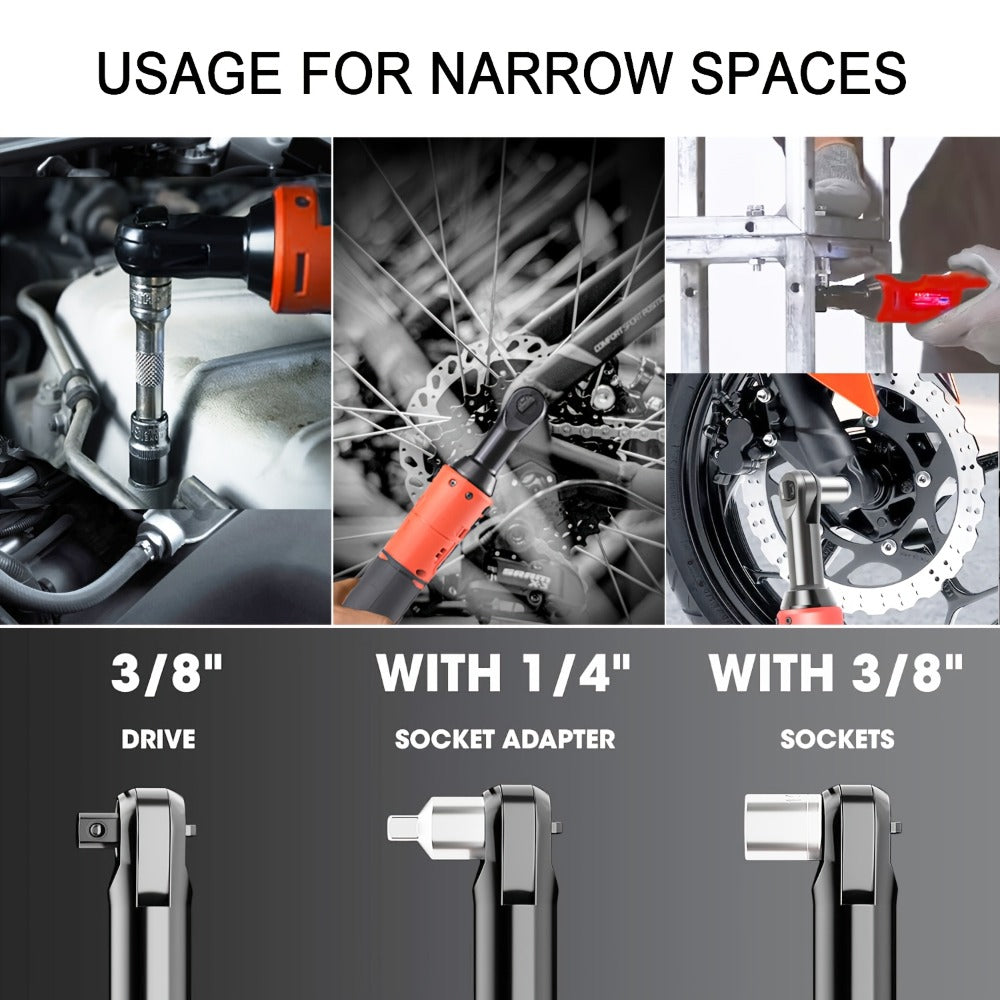 Cordless Electric Wrench QUAGGA 12V - 45Nm High Torque 3/8¡± Rechargeable Ratchet Wrench with Battery & Charger for Automotive Repair, Stage Truss & Home Improvement, Best Family Gift Tool