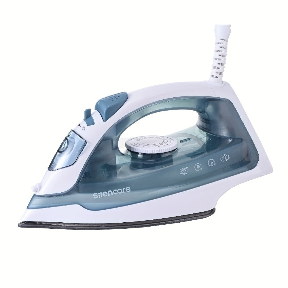 Clothes Steamer Non-Stick Soleplate Adjustable Thermostat Overheat Safety Protection 120V Portable Travel Steam Iron for Garment Wrinkle Removal Home Office Purple Grey