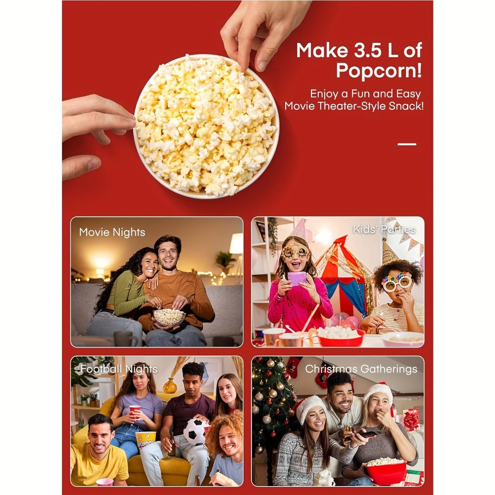 Air Popper Popcorn Maker 1400W ¨C Hot Air Popcorn Machine, Oil-Free & Healthy, Easy to Clean, Best Popcorn Popper for Movie Night, Parties & Kids Birthday