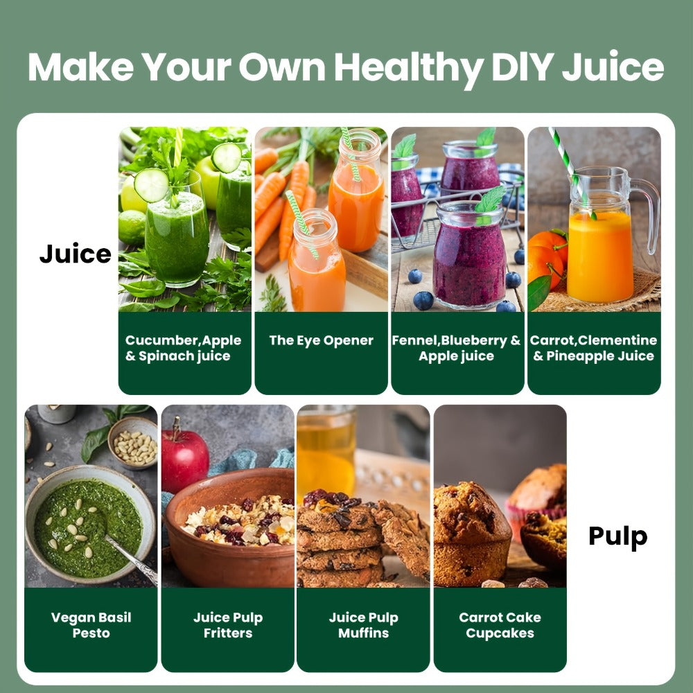 Centrifugal Juicer 600W Wide Mouth Juice Extractor - 3-Inch Feed Chute, High Juice Yield, Fast Juicing, Easy to Clean Detachable Design for Vegetables & Fruits, Multifunctional Juicer Machine