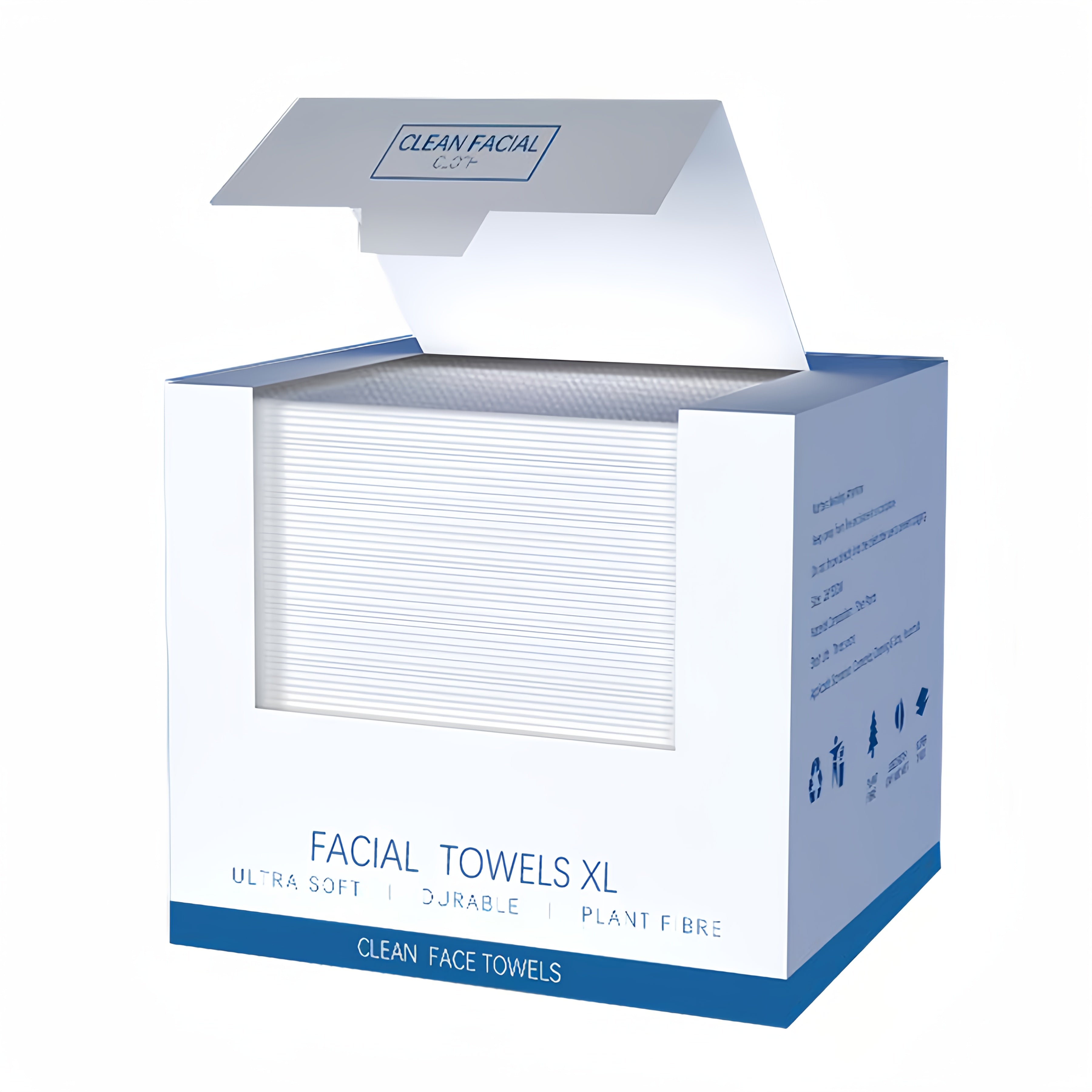 Disposable Facial Towels Extra Large Thick Dry Wet Cleansing Cotton Towel 40 Sheets Per Box 10.24x11.81 Inch Soft Skin-Friendly Face Wash Towel for Daily Skincare Makeup Removal