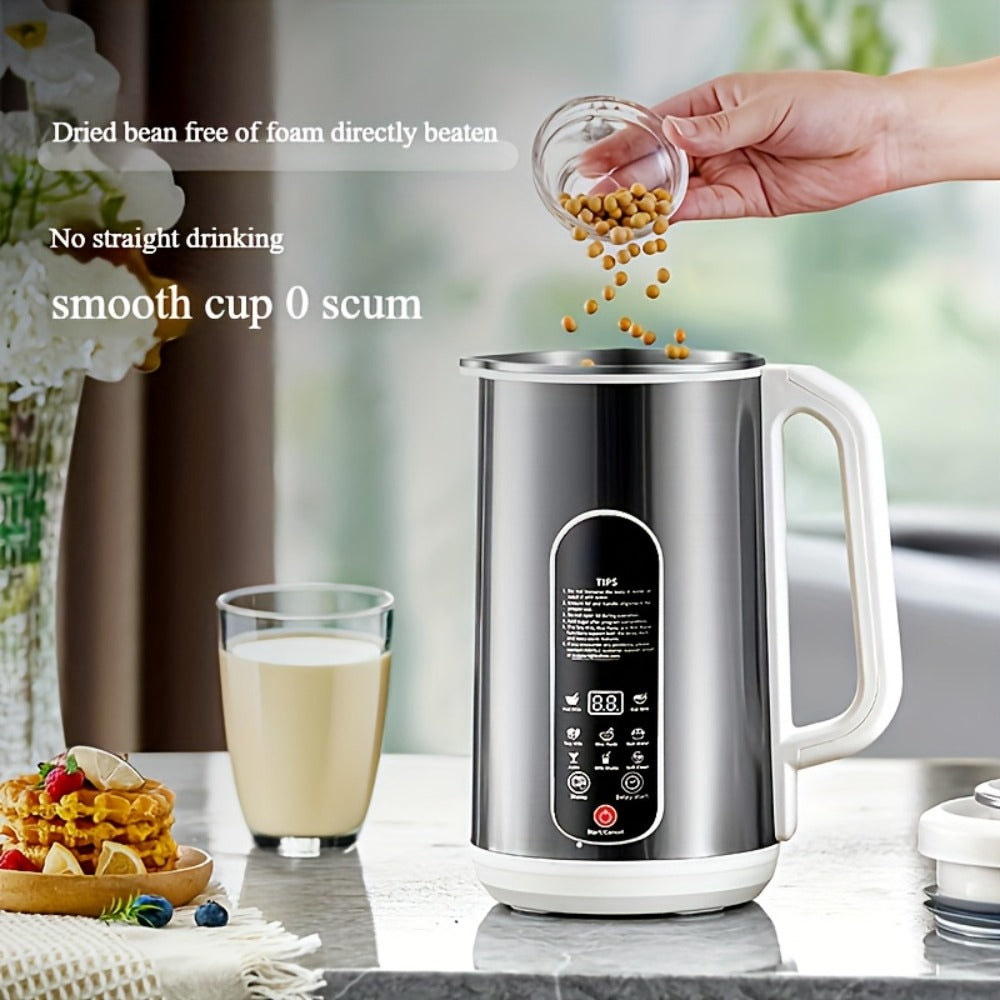 Soy Milk Maker Machine 40oz ¨C 800W Stainless Steel Nut Milk, Soup & Juice Blender with 24-Hour Timer, Auto-Clean & Touch Control