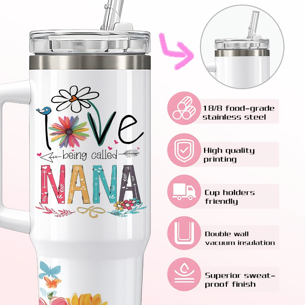 Stainless Steel Insulated Tumbler with Lid and Straw | 16oz & 40oz | Keeps Cold 24H Hot 12H | Travel Water Bottle for Car Home Office