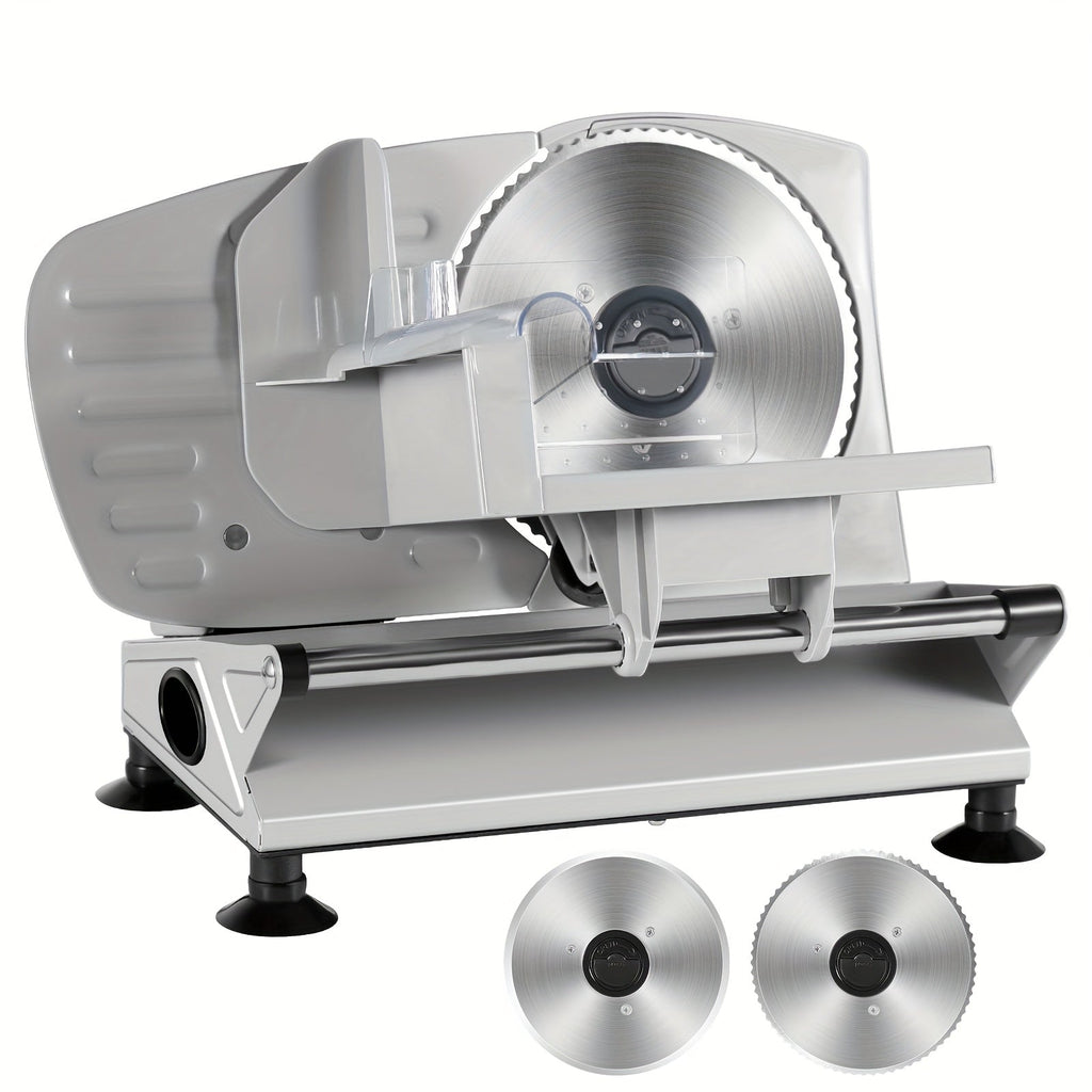 Electric Meat Slicer for Home, 6.7¡± Stainless Steel Blade, 150W Deli Food Slicer with Adjustable 0-15mm Thickness for Cold Cuts, Cheese, Bread & Vegetables, Easy to Clean