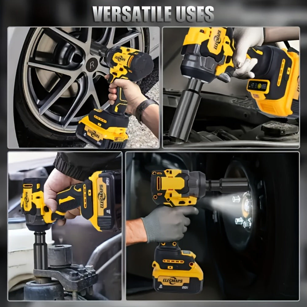 Brushless Impact Wrench for Dewalt 20V Battery - 1/2 Inch 450 Lb-Ft High Torque Electric Impact Gun, 3300 RPM for Cars & Home Use