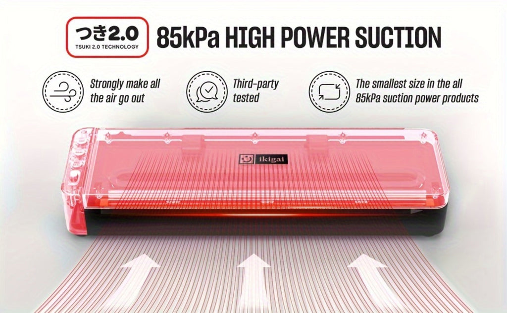Vacuum Sealer Machine 80kPa Powerful Suction Automatic Food Sealer 125W Dry Wet Modes Stainless Steel Easy Clean Food Preservation System for Home Kitchen