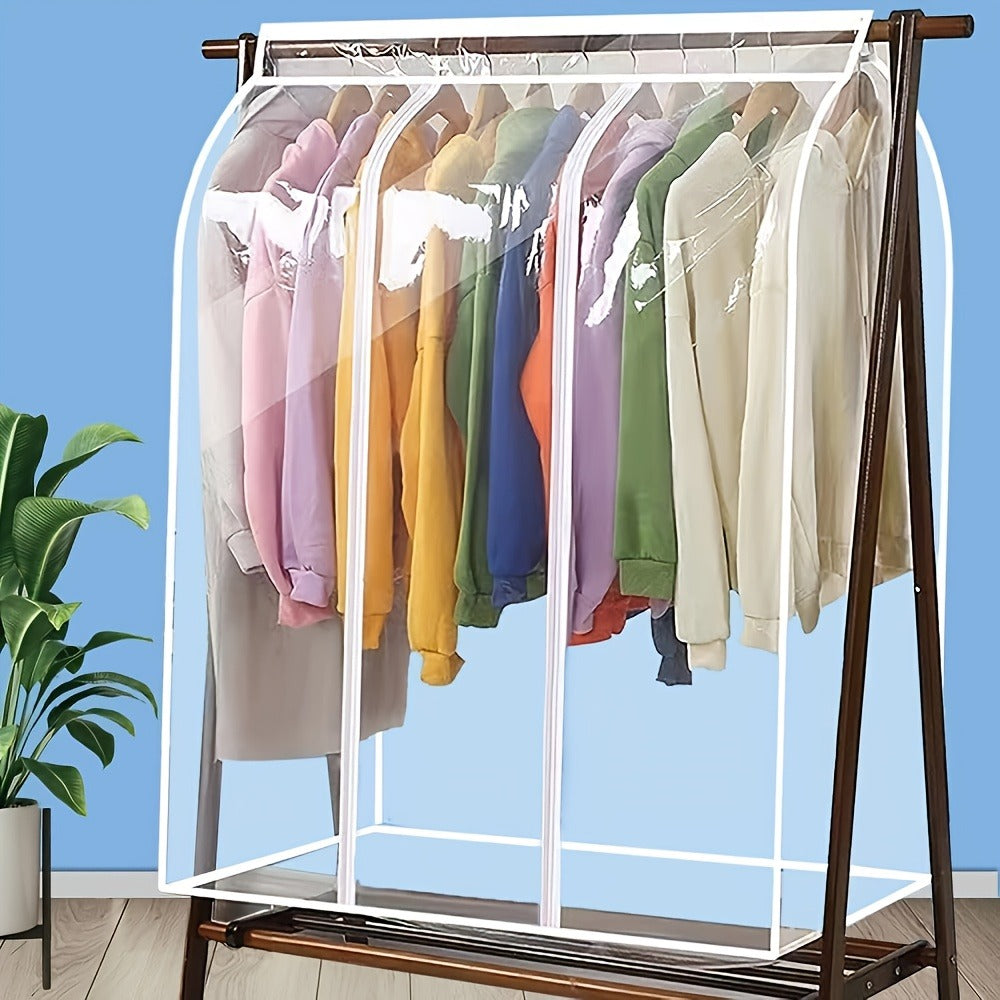 Garment Bag Transparent Hanging Clothes Dust Cover with Zipper, Thickened Waterproof & Washable Storage Bag for Coats, Dresses & Suits ¡ª Clear Closet Organizer, Multiple Sizes