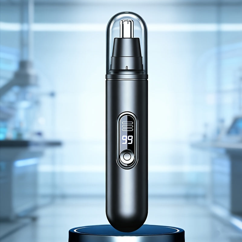 Electric Nose Trimmer with LED Display ¨C USB Rechargeable Painless Facial Hair Removal Device for Men & Women, Nose Ear & Eyebrow Trimmer, Upgraded Grooming Tool, Ideal Gift
