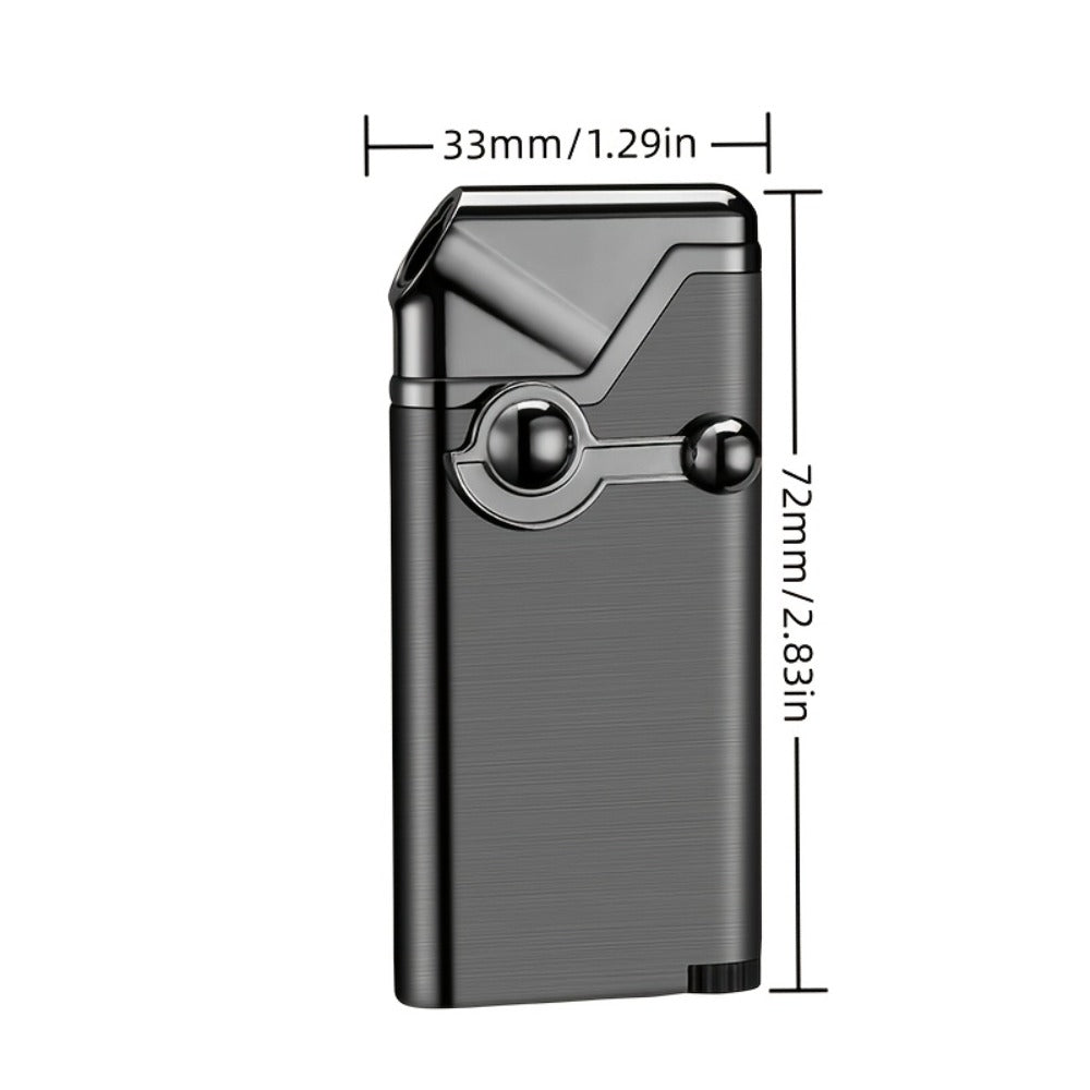 Rocker Ignition Jet Torch Lighter Metal Windproof Refillable - Adjustable Flame for Kitchen, Candle, Aromatherapy & Outdoor Use | Best Gift for Men | Butane Not Included