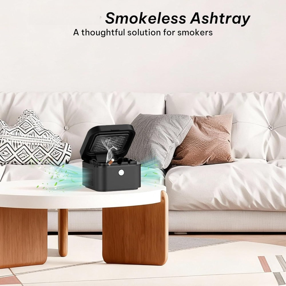 Smokeless Ashtray with HEPA Filter ¨C USB Rechargeable Indoor Ashtray for Home Office Car, 4 Filters Included, Gifts for Him Her