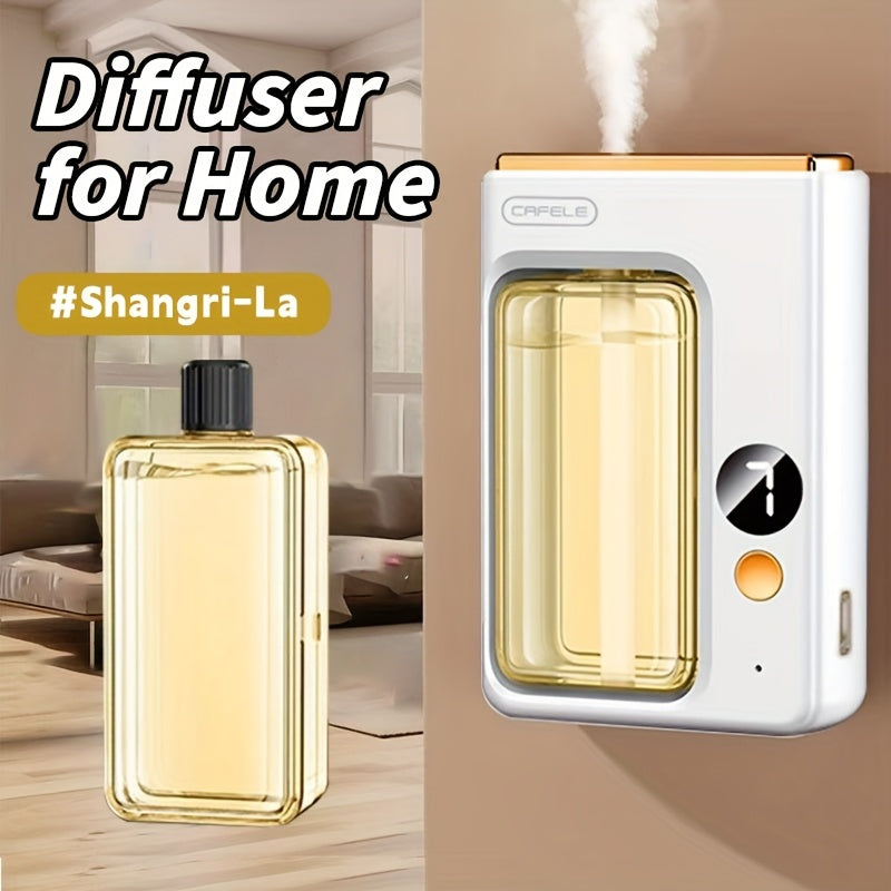 Aroma Diffuser & Humidifier 2-in-1 ¨C USB Powered, 7-Level Mist, Odor Eliminator, Includes Essential Oil (Shangri-La or Encounter), Compact Air Moisturizer & Fragrance Diffuser for Home, Office & Bedroom