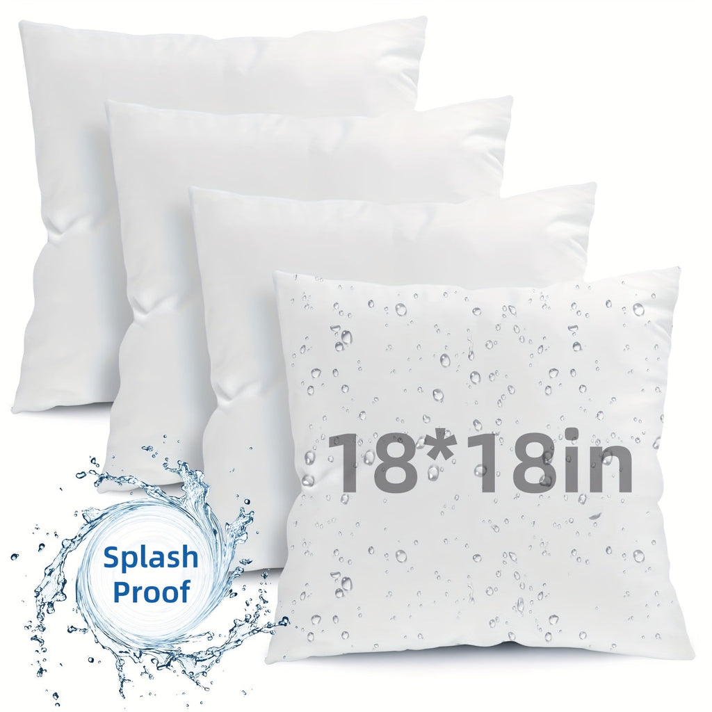 Outdoor Pillow Inserts 4/6 Pack ¨C Soft Microfiber Fill, Waterproof & Fluffy Throw Pillow Inserts for Sofa Bed Couch, 12x20 18x18 20x20 Inch