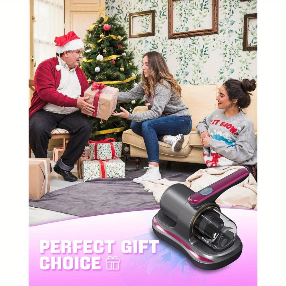 Cordless Mattress Vacuum Cleaner Handheld Bed Vacuum for Dust Mites, Allergens & Pet Hair - Portable Wireless Upholstery Vacuum for Mattress, Sofa, Carpet & Bedding, Lightweight Easy to Use, Purple