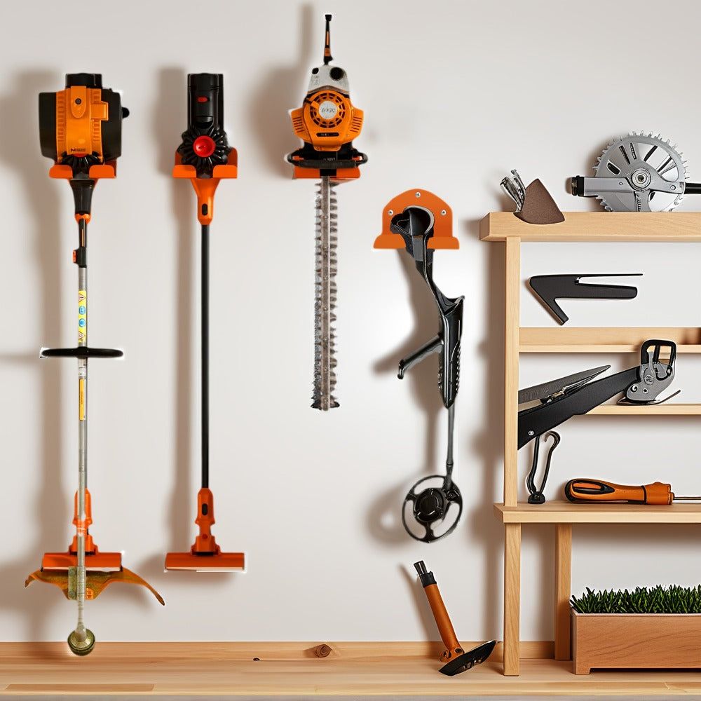 Weed Eater Hanger Wall Mount Trimmer Rack ¨C 8¡± Heavy Duty Garage Storage Hooks for Grass Trimmer, Hedge Trimmer, Leaf Blower & Chainsaw | Garden Power Tool Holder Organizer Wall Bracket | 1/2/4pcs
