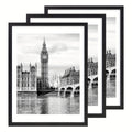 Wall Photo Frames Set of 3 ¨C 12x16 Inch Picture Frames for Wall Display, Multiple Colors, Hallway & Living Room Decor, Gift-Ready