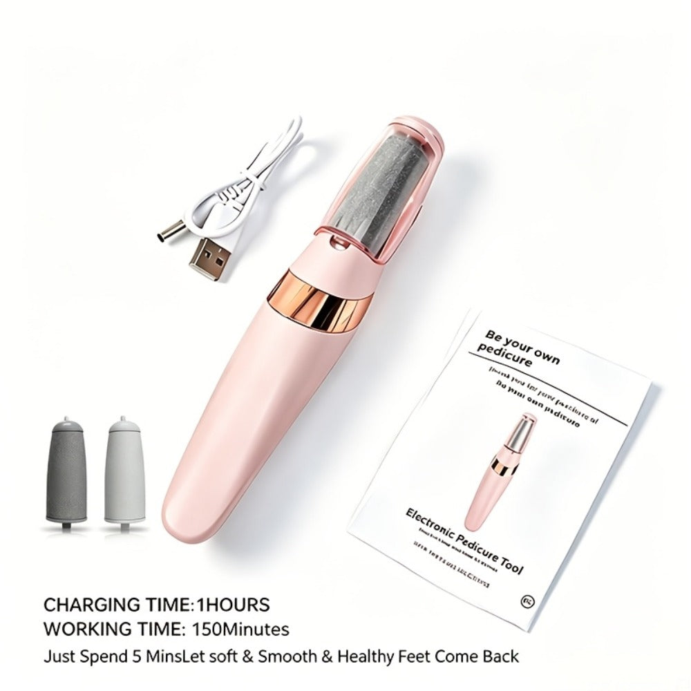 Electric Foot Callus Remover with 10pcs Pedicure Set, IPX7 Waterproof Rechargeable Foot Grinder, Multi-Speed LCD Display Electric Foot File for Dead Skin, Cracked Heels & Smooth Feet ¨C Pink, White, Black